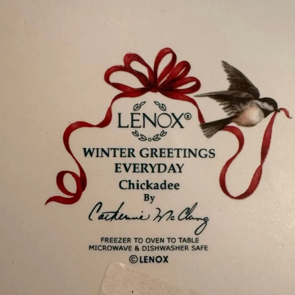 3pc Lenox Winter Greetings Everyday Chickadee Mug/8.5